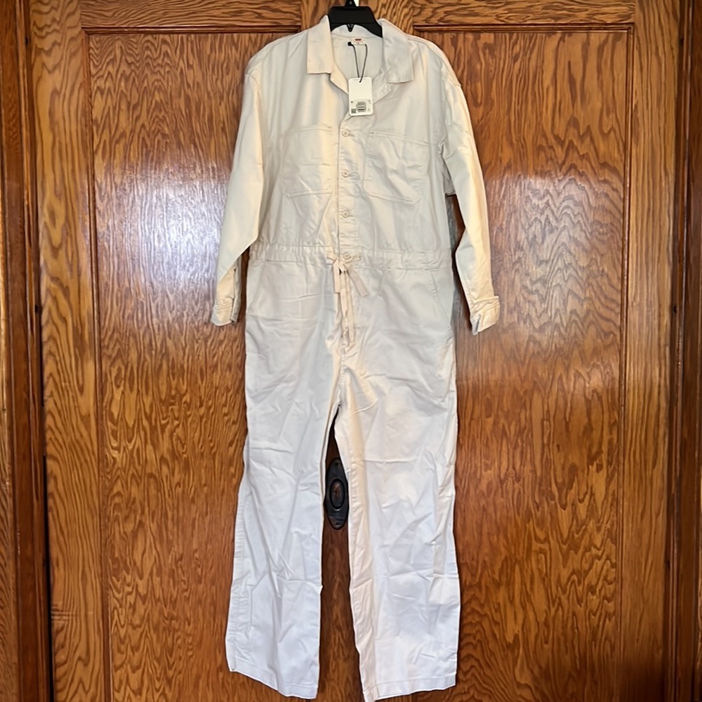 Levis Cargo Jumpsuit Coveralls in White Grey Ivory Sizes S and M NWT - Picture 6 of 10